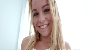 Horny teen Rebecca Sharon rushes threesome