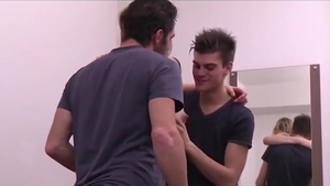 Threesome amongst european teen chick Mickael Cheritto in HD